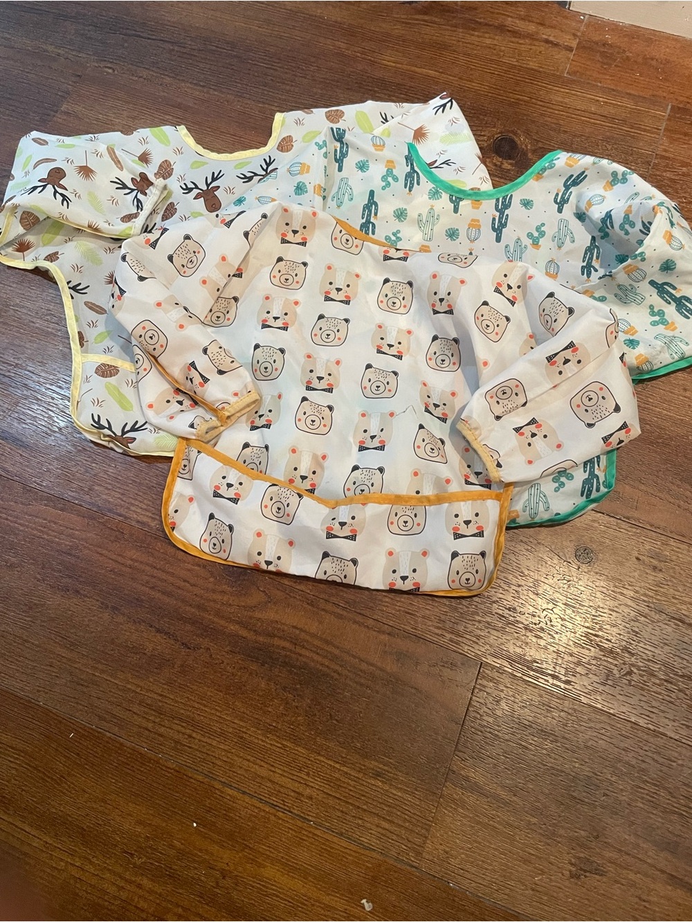 3 Toddler aprons for food, art, etc.